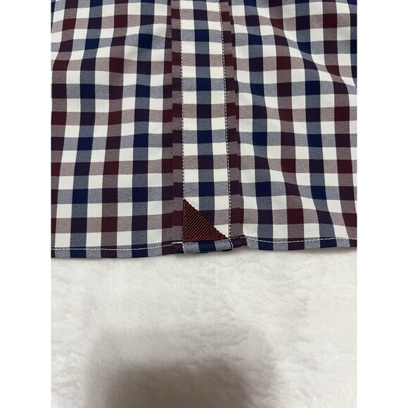 UNTUCKit Mens Small Button Up Long Sleeve Shirt Red/White/Blue - Picture 2 of 4